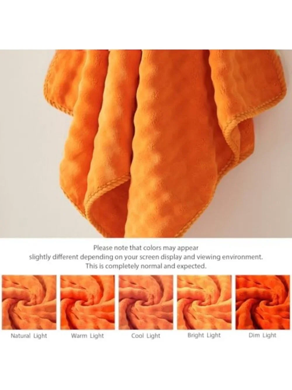Ultra Soft Microfiber Bathroom Towels Set - 8 Pcs Lint-Free, Cozy Orange
